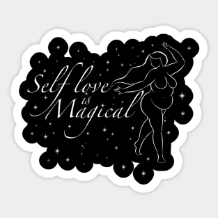 Self love is magical - body positive feminist statement Sticker